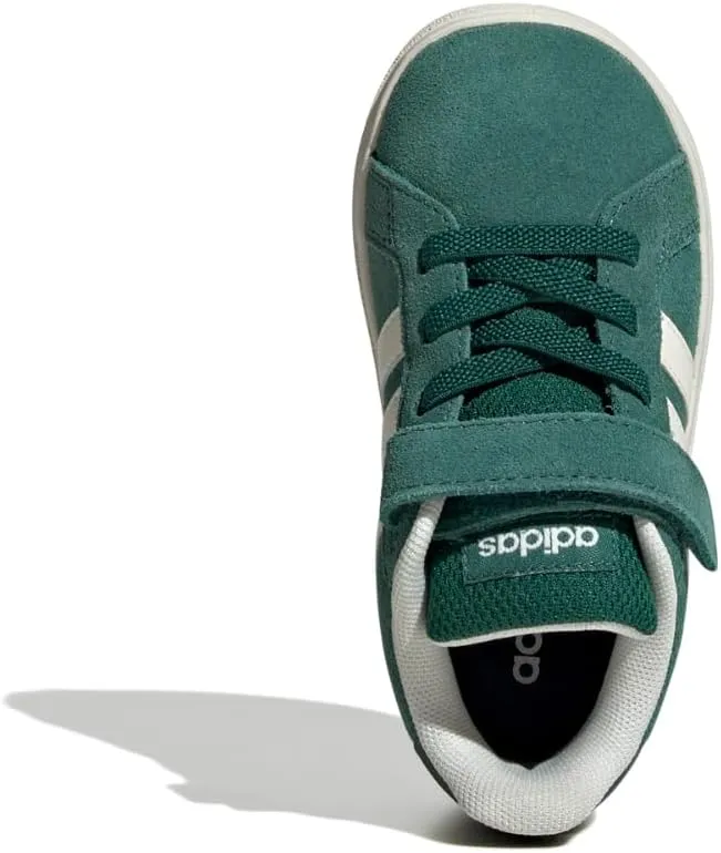 adidas Baby-Boy's Grand Court 2.0 Elastic Lace & Strap Sneaker
