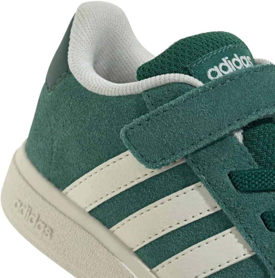 adidas Baby-Boy's Grand Court 2.0 Elastic Lace & Strap Sneaker