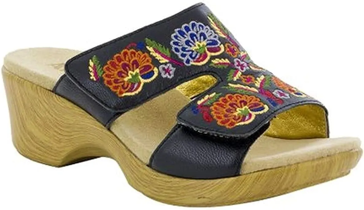 Alegria Women's"Linn" Sandal-Black Needles & Pins-35 B/M EU (5-5.5 US)