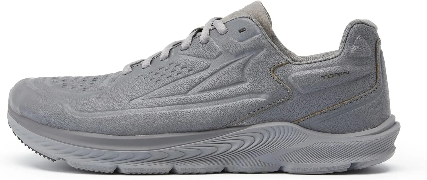 ALTRA Men Torin 5 Leather Trail Running Shoe, Gray, 10.5