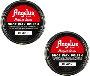 Angelus Shoe Wax Polish Black 2 Pack
