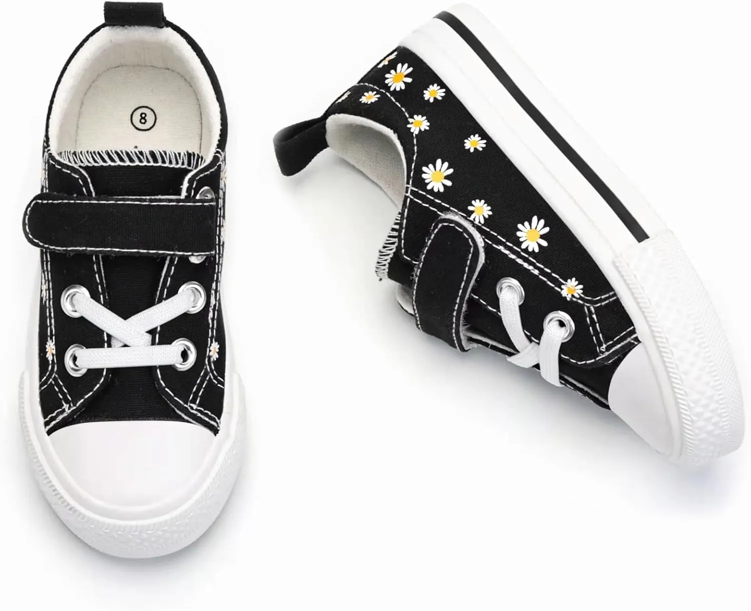 ANTLULU Boys and Girls Canvas Kid Shoes Adjustable Design Fashion Casual Sneakers