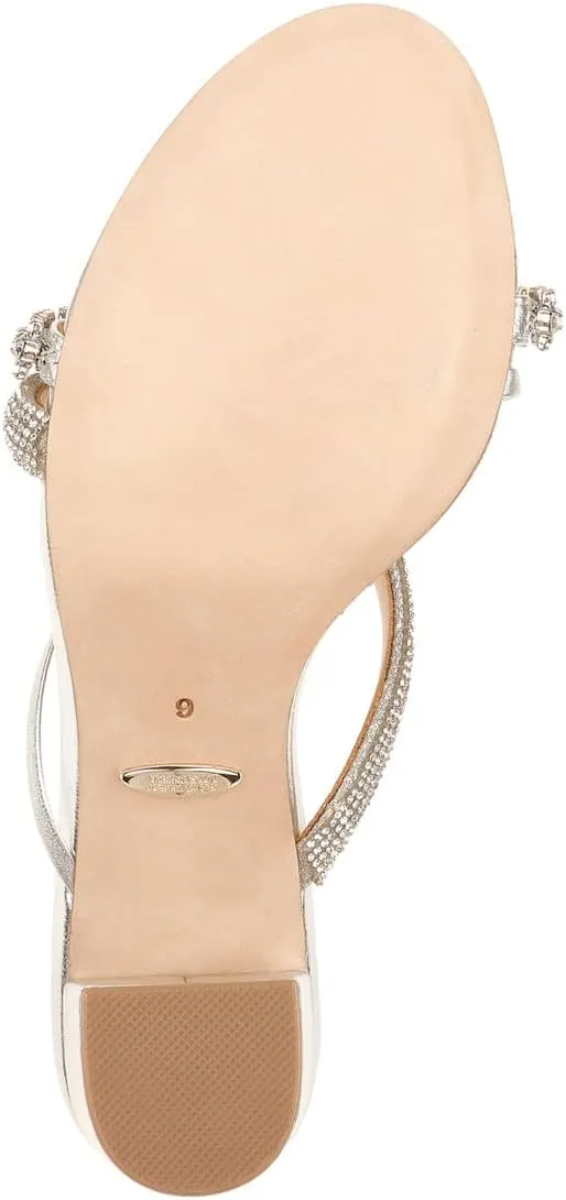 Badgley Mischka Women's Slide, Block Heel Heeled Sandal