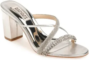 Badgley Mischka Women's Slide, Block Heel Heeled Sandal