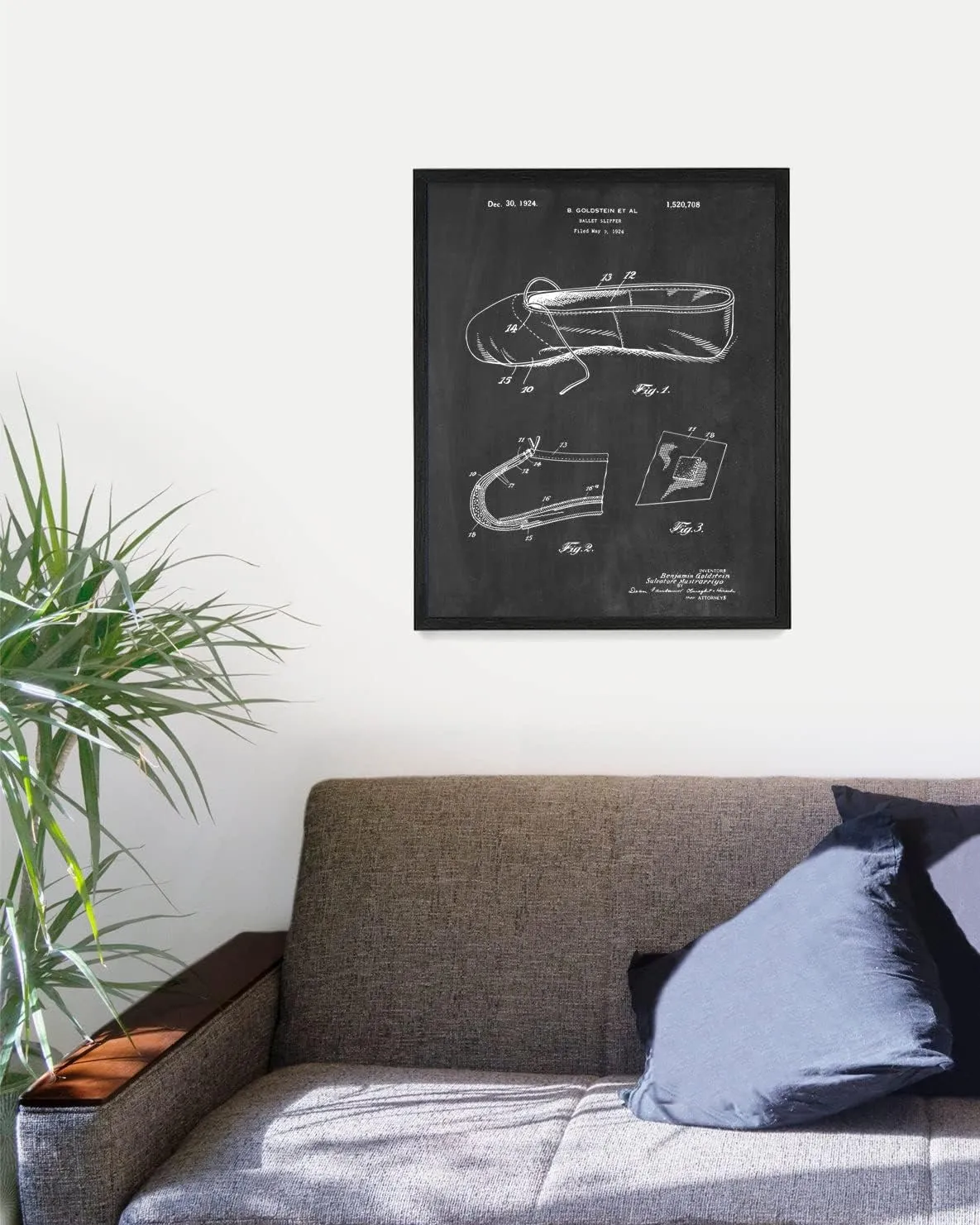 Ballet Shoe Poster Print - Dance Wall Art - Girls Room Decor - 16 x 20 Framed Print