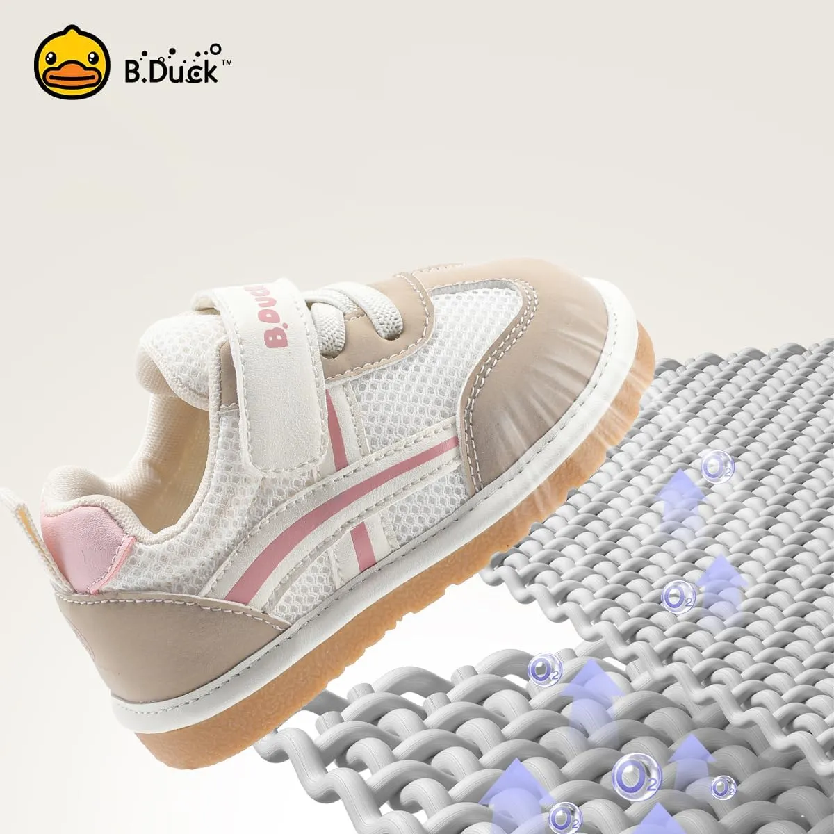 B.Duck Squeaky Shoes [Toddler 4-Toddler 7] Toddler Shoes for Girl and Boy Kids Shoe First Walker Soft-Bottom Toddler Shoes Toddler Sneakers
