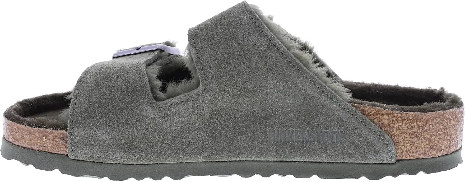 BIRKENSTOCK Model: Arizona with Lambskin / Thyme Olive Leather / Width: Normal / 1025666 / Unisex