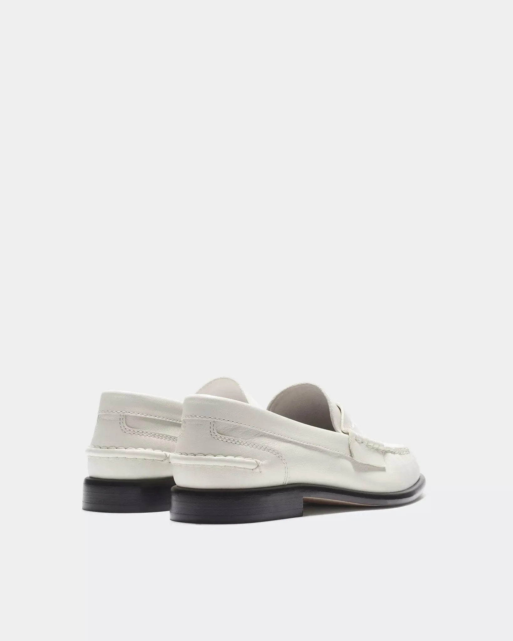 Carter Leather Loafer in Antique White