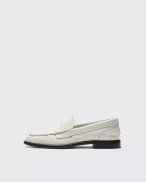 Carter Leather Loafer in Antique White