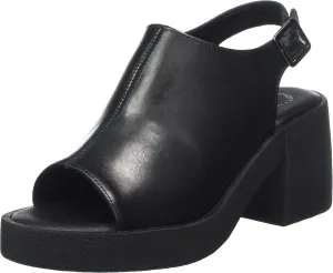 CA'SHOTT A/S Women's Casemily Slingback Vegetable Tanned Leather Heeled Sandal, black, 5 Women