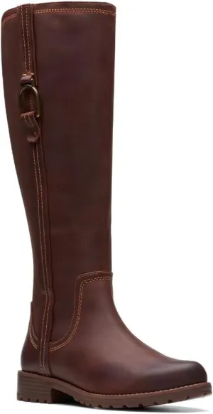 Clarks Women's Aspra Hi British Tan Leather 11 Medium