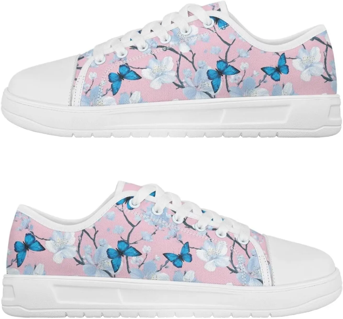 Classic Canvas Shoes Womens Platform Sneakers Low Top Lace Up Casual Tennis Athletic Shoe