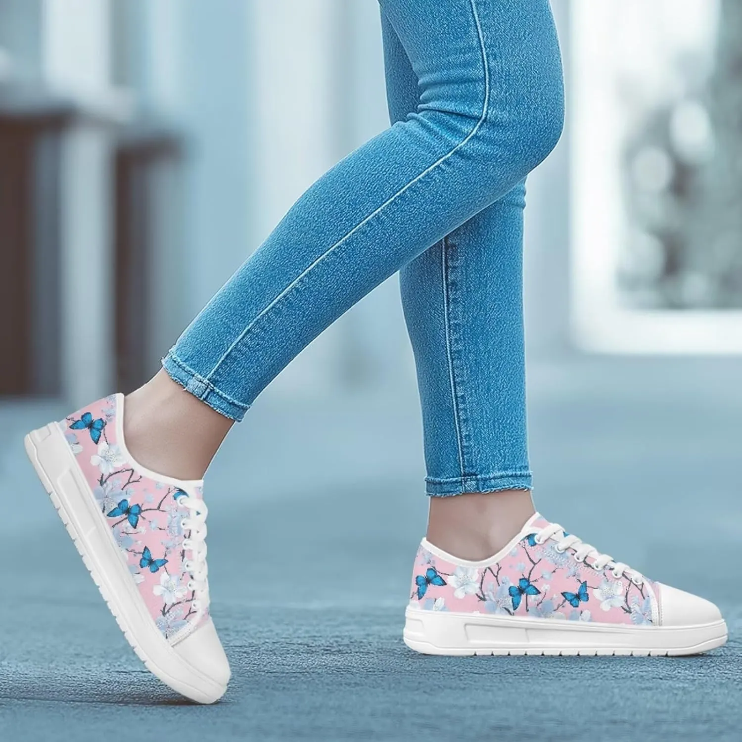 Classic Canvas Shoes Womens Platform Sneakers Low Top Lace Up Casual Tennis Athletic Shoe