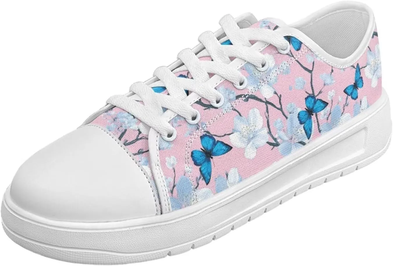 Classic Canvas Shoes Womens Platform Sneakers Low Top Lace Up Casual Tennis Athletic Shoe
