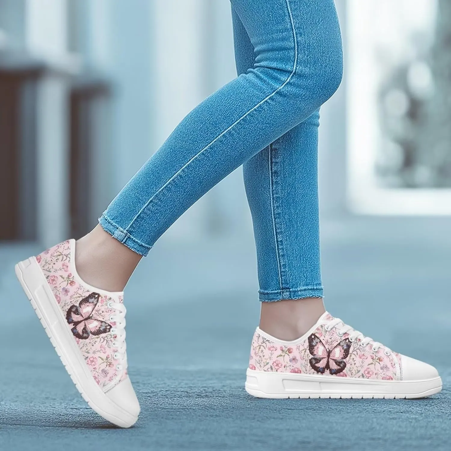 Classic Canvas Shoes Womens Platform Sneakers Low Top Lace Up Casual Tennis Athletic Shoe