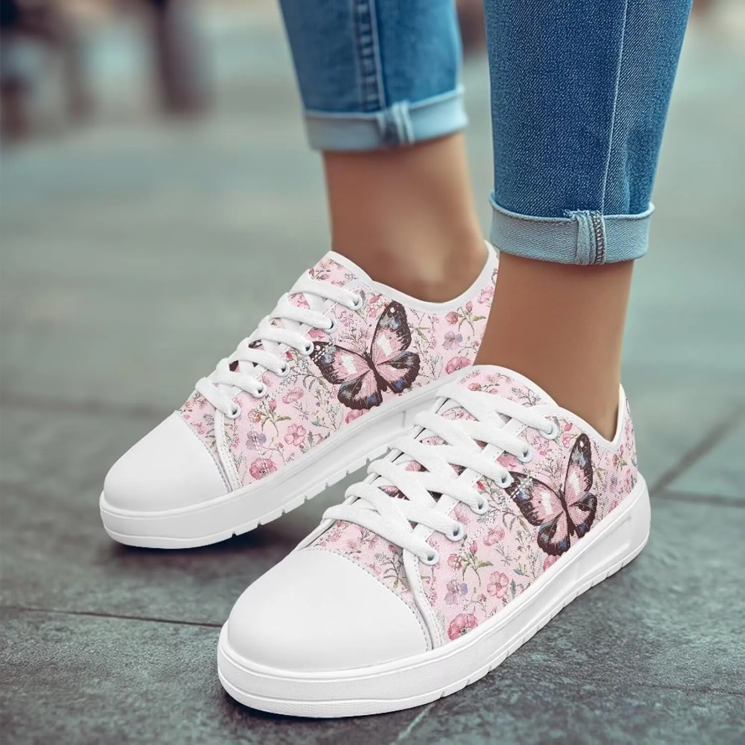 Classic Canvas Shoes Womens Platform Sneakers Low Top Lace Up Casual Tennis Athletic Shoe