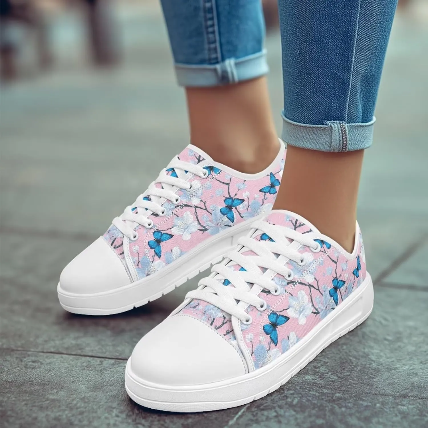 Classic Canvas Shoes Womens Platform Sneakers Low Top Lace Up Casual Tennis Athletic Shoe