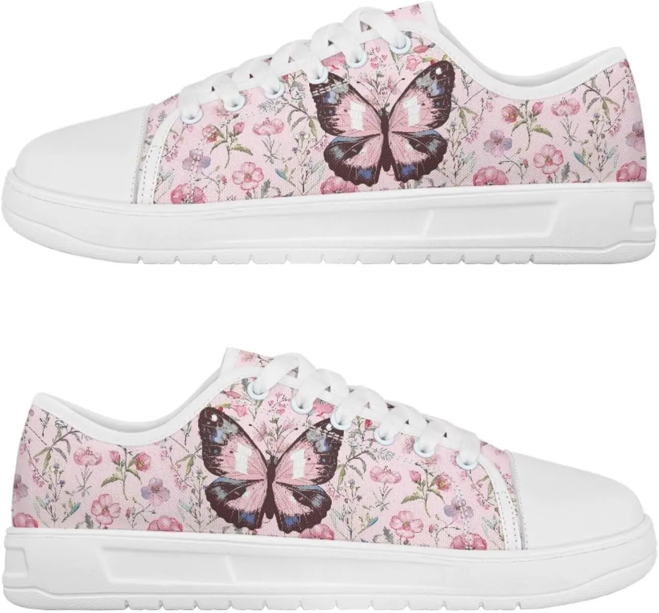 Classic Canvas Shoes Womens Platform Sneakers Low Top Lace Up Casual Tennis Athletic Shoe