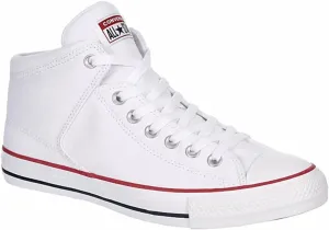 Converse Unisex Chuck Taylor All Star High Street Mid Canvas Sneaker - Lace up Closure Style - White/Red/Clematis Blue 10