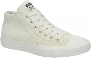 Converse Unisex Chuck Taylor All Star Madison Mid Canvas Sneaker - Lace up Closure Style - Egret/Vintage White 6