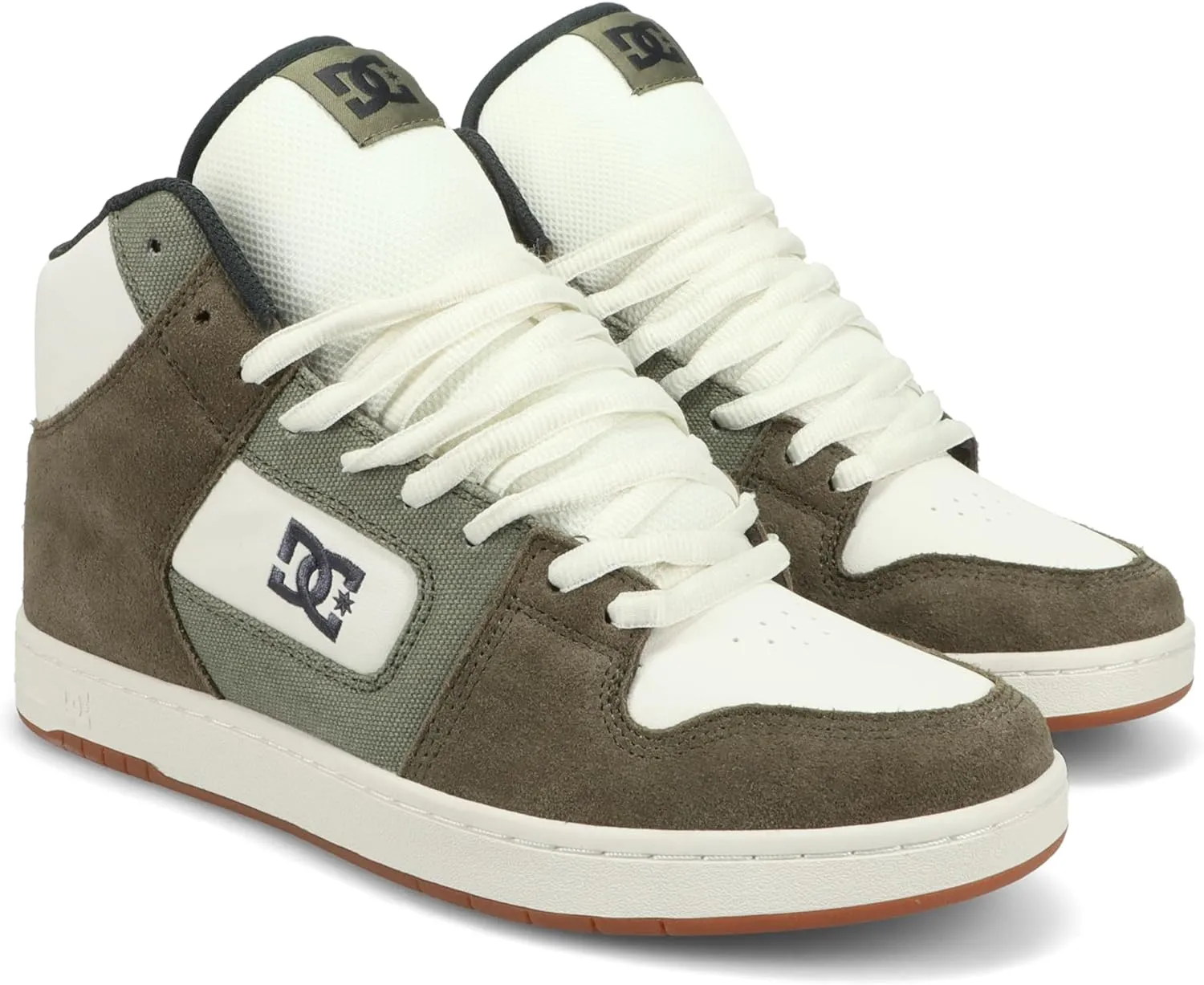 DC Men's Manteca 4 HI Skate Shoe, Olive/Khaki/Gum, 8
