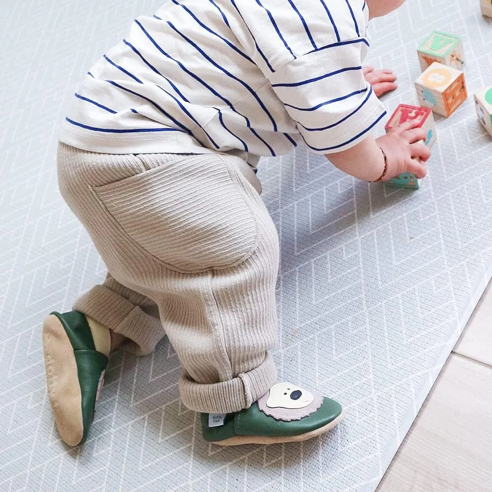 Dotty Fish Infant and Toddler Soft Leather Shoes – Barefoot-Friendly, Non-Slip Suede Sole, Podiatrist Recommended, Breathable Baby-Safe Leather, British Brand – Fits 0–5 Years