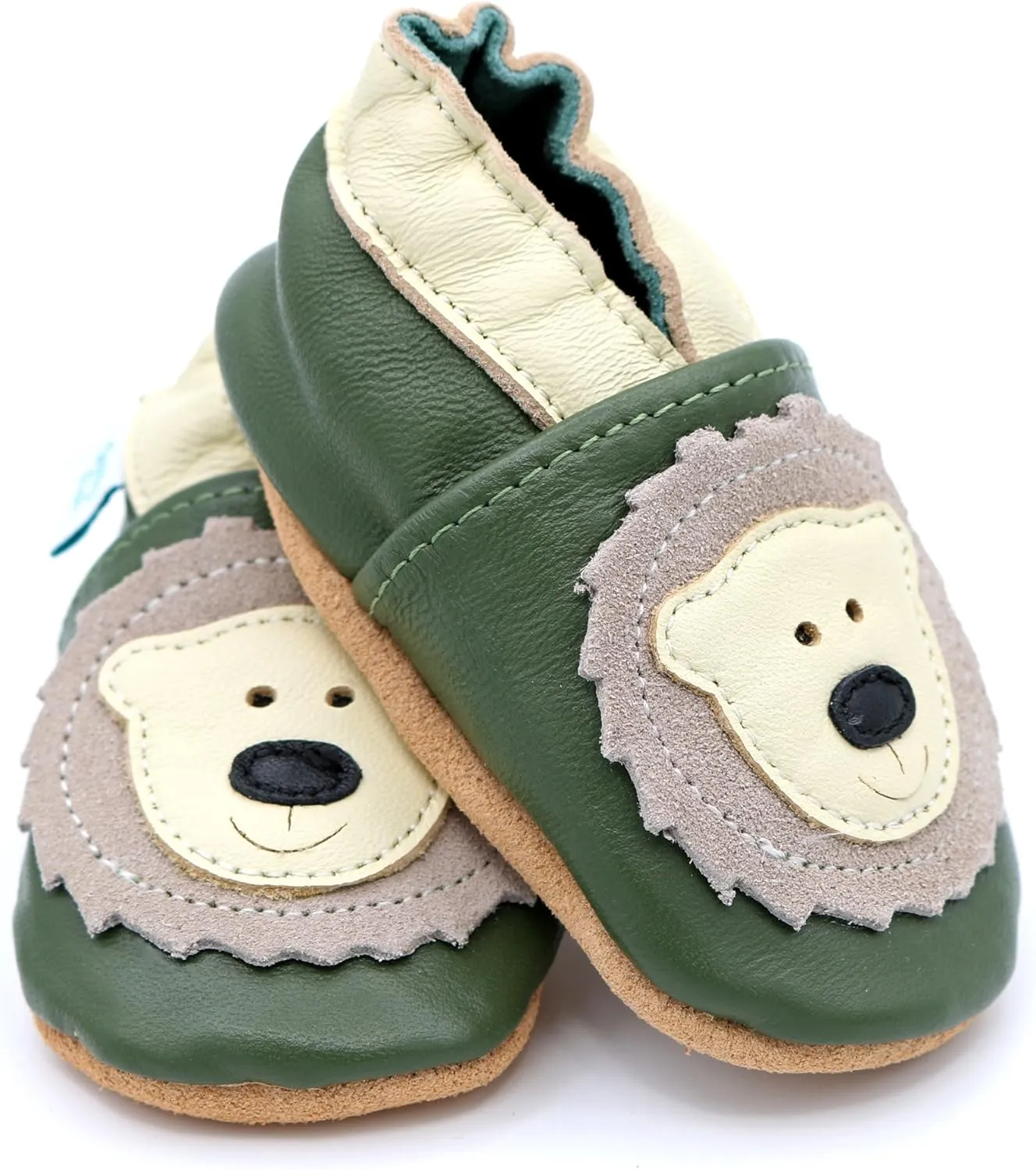 Dotty Fish Infant and Toddler Soft Leather Shoes – Barefoot-Friendly, Non-Slip Suede Sole, Podiatrist Recommended, Breathable Baby-Safe Leather, British Brand – Fits 0–5 Years