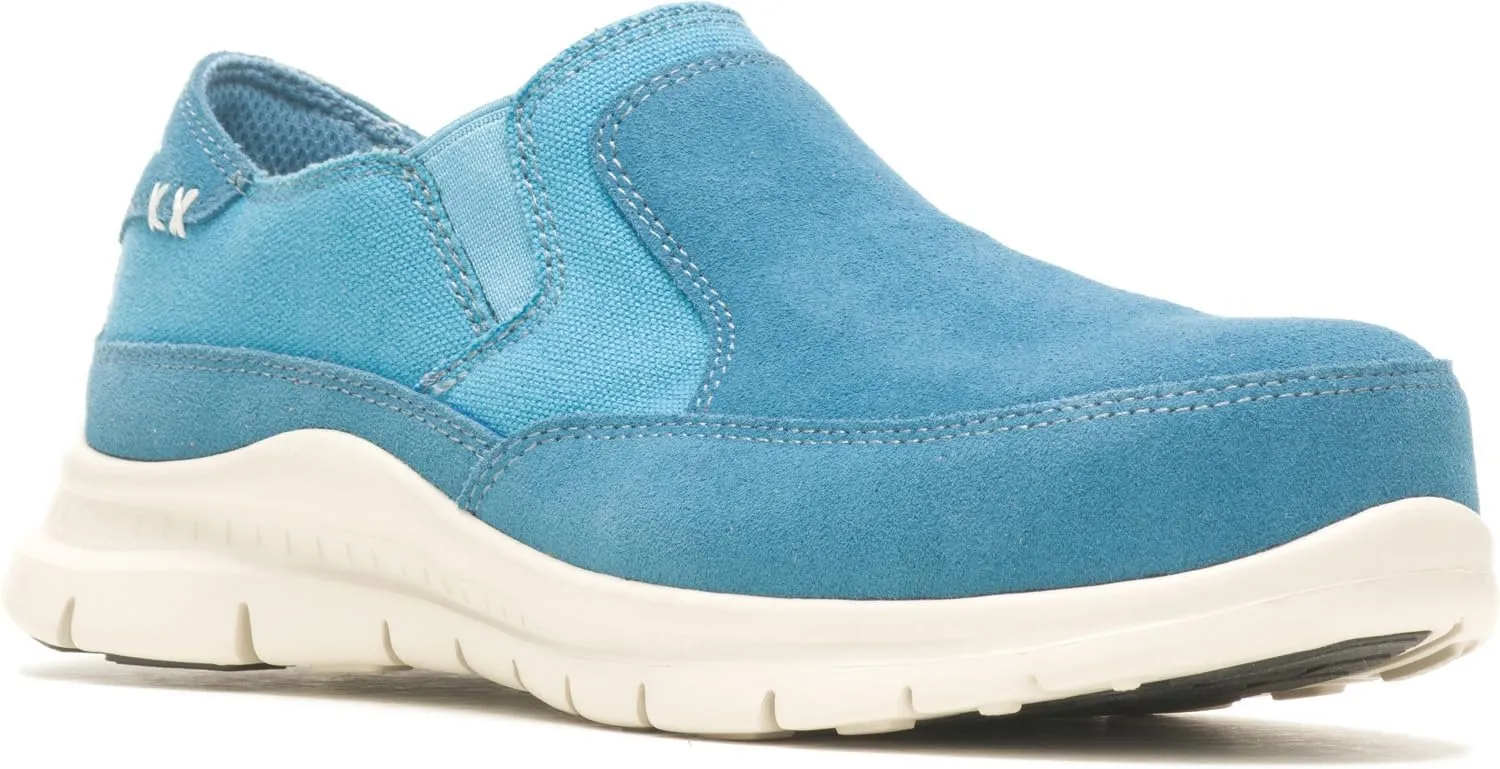 HYTEST Blake, Women's, Storm Blue, Steel Toe, EH, Slip Resistant, Casual Work Shoe (8.5 W)