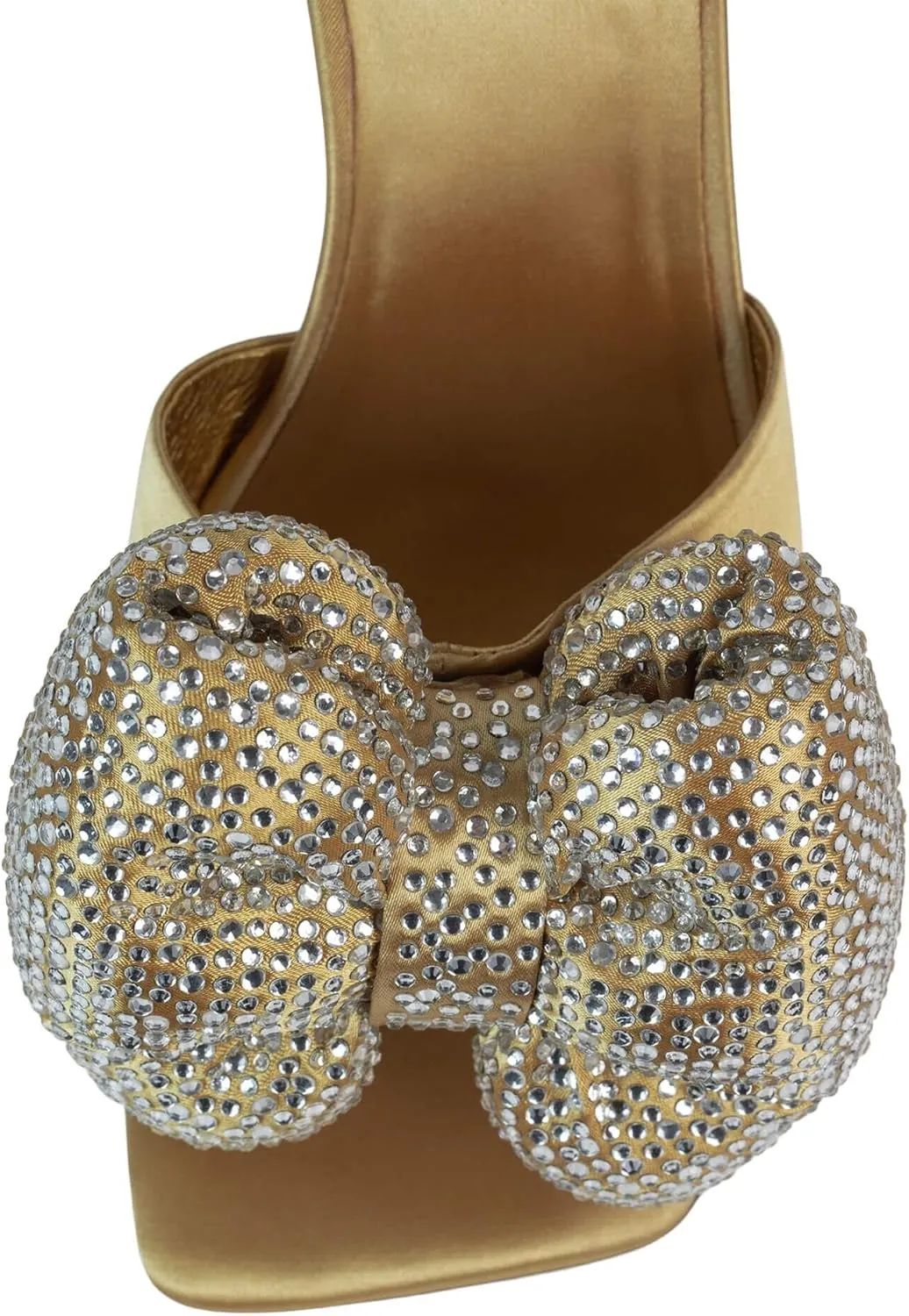 Jeffrey Campbell BOW-DOWN-J Heels Black Satin Gold