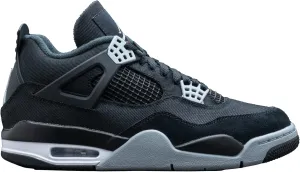 Jordan Mens Air 4 DH7138 006 Black Canvas - Size 11, Black/Light Steel Grey-white-f