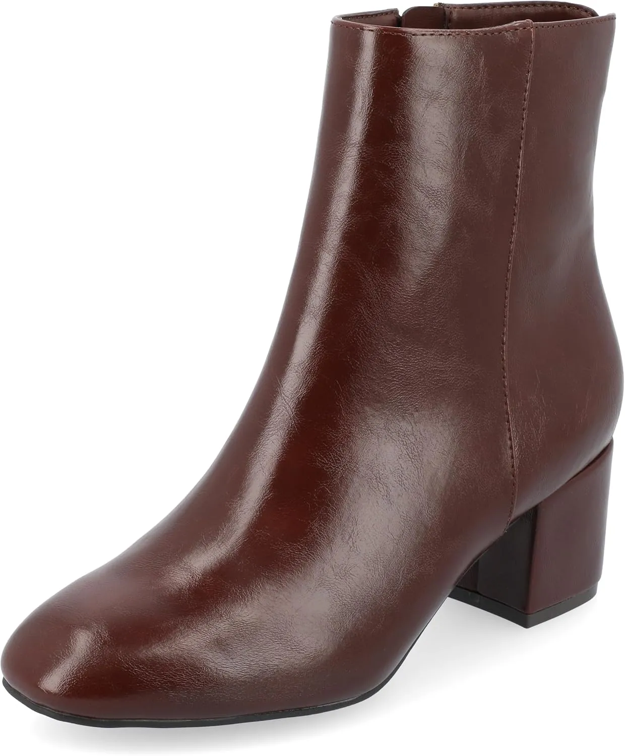 Journee Collection Womens ADRIA Faux Leather Ankle Boots