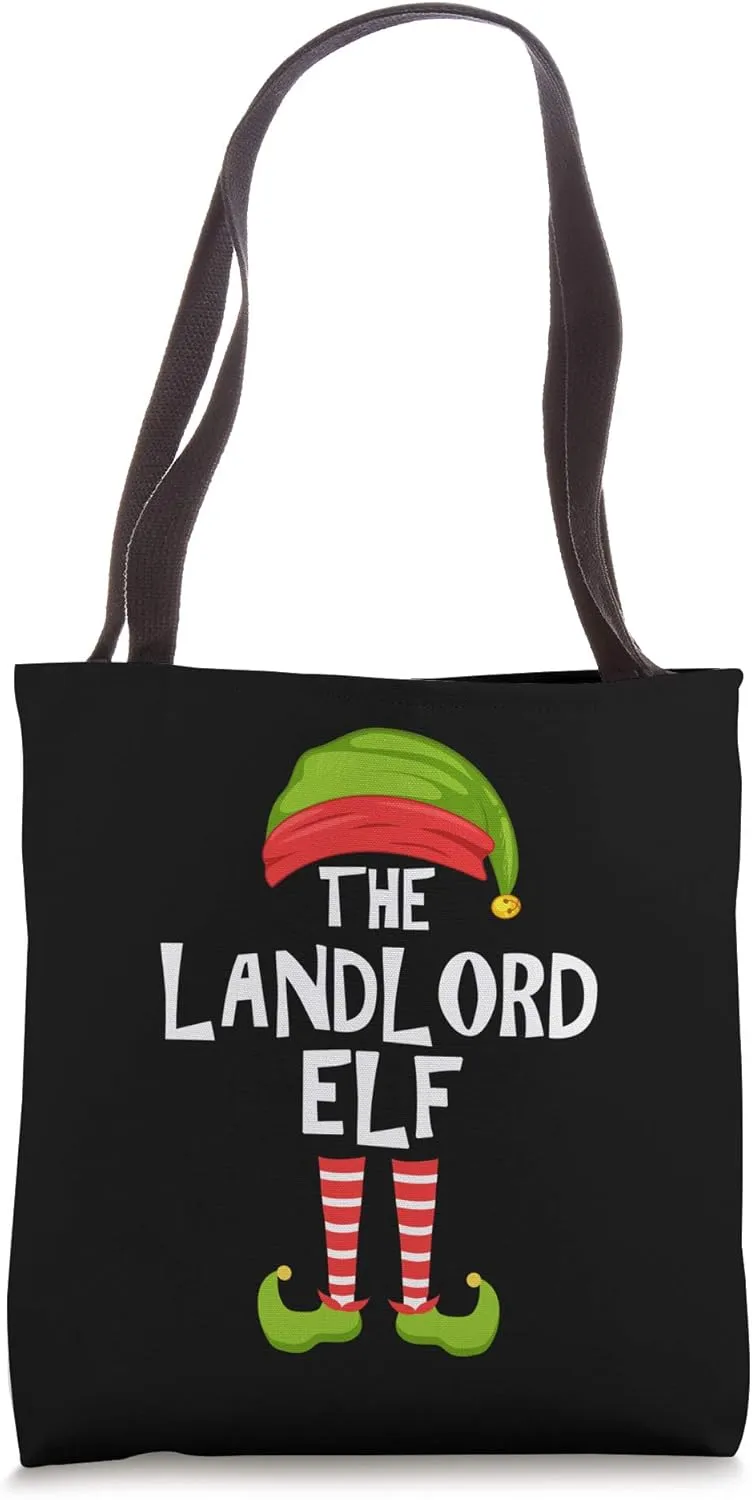 landlord elf Matching Family Christmas Party Pajama Group Tote Bag
