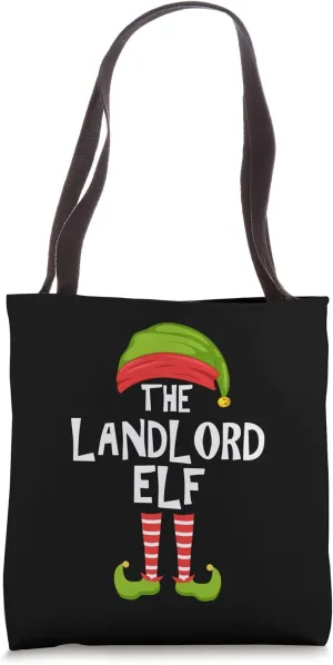 landlord elf Matching Family Christmas Party Pajama Group Tote Bag