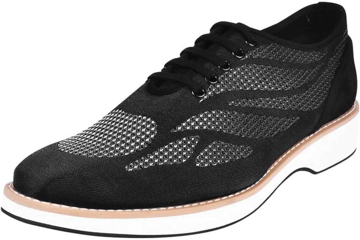 LIBERTYZENO Mens Canvas Textile & Suede Leather Adults Lace Up Casual Shoes for Prom Graduation
