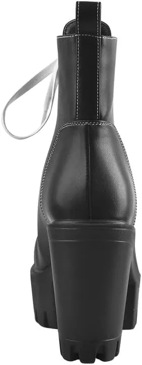 LISHAN Women's Platform Canvas High Heels