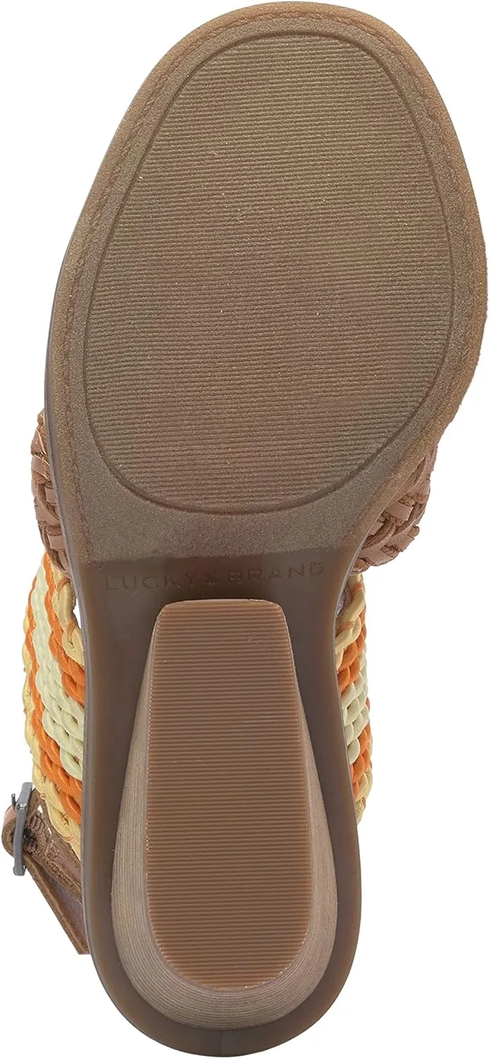 Lucky Brand Women's Lissie Braided High Heel Sandal Heeled