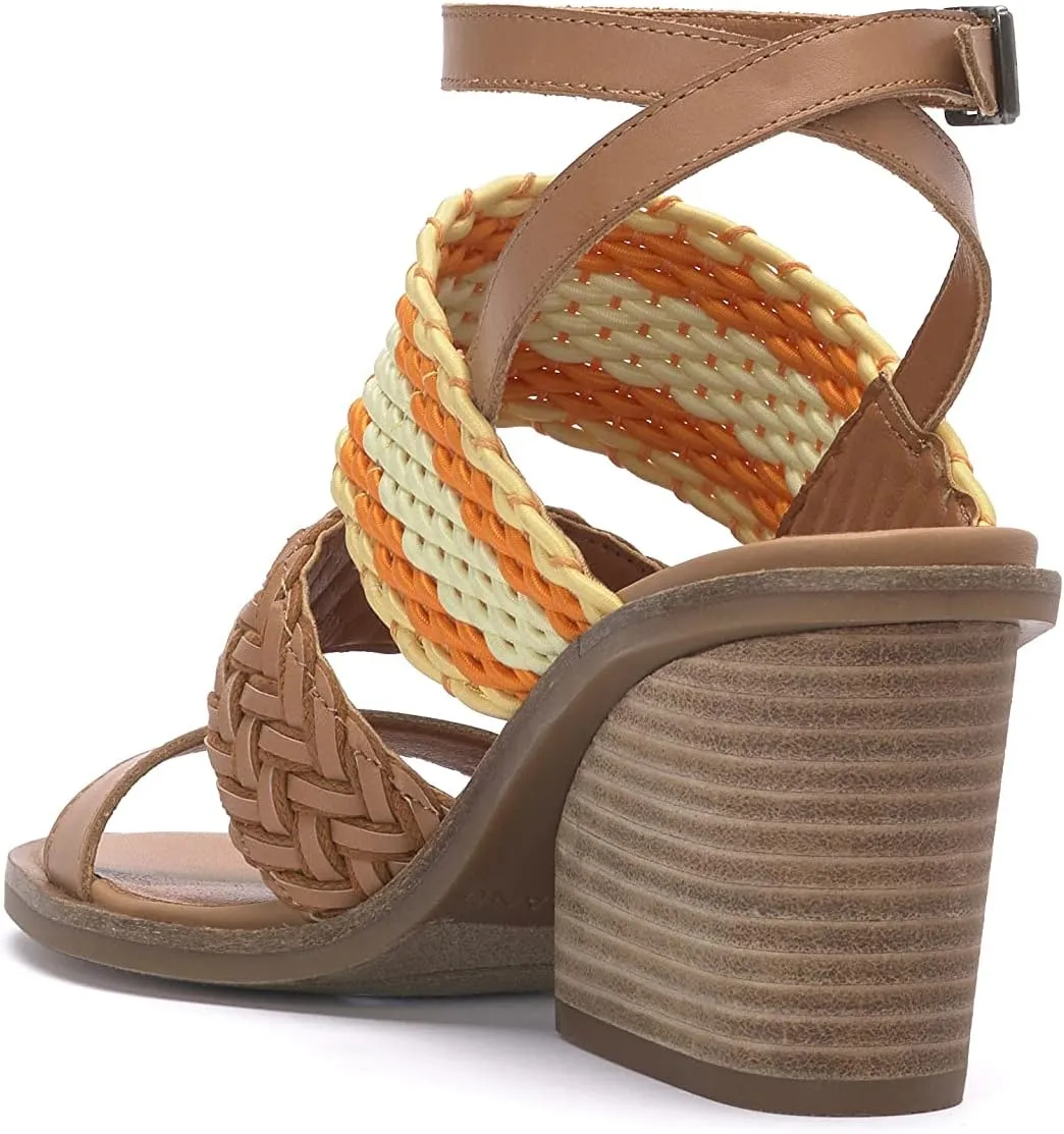 Lucky Brand Women's Lissie Braided High Heel Sandal Heeled