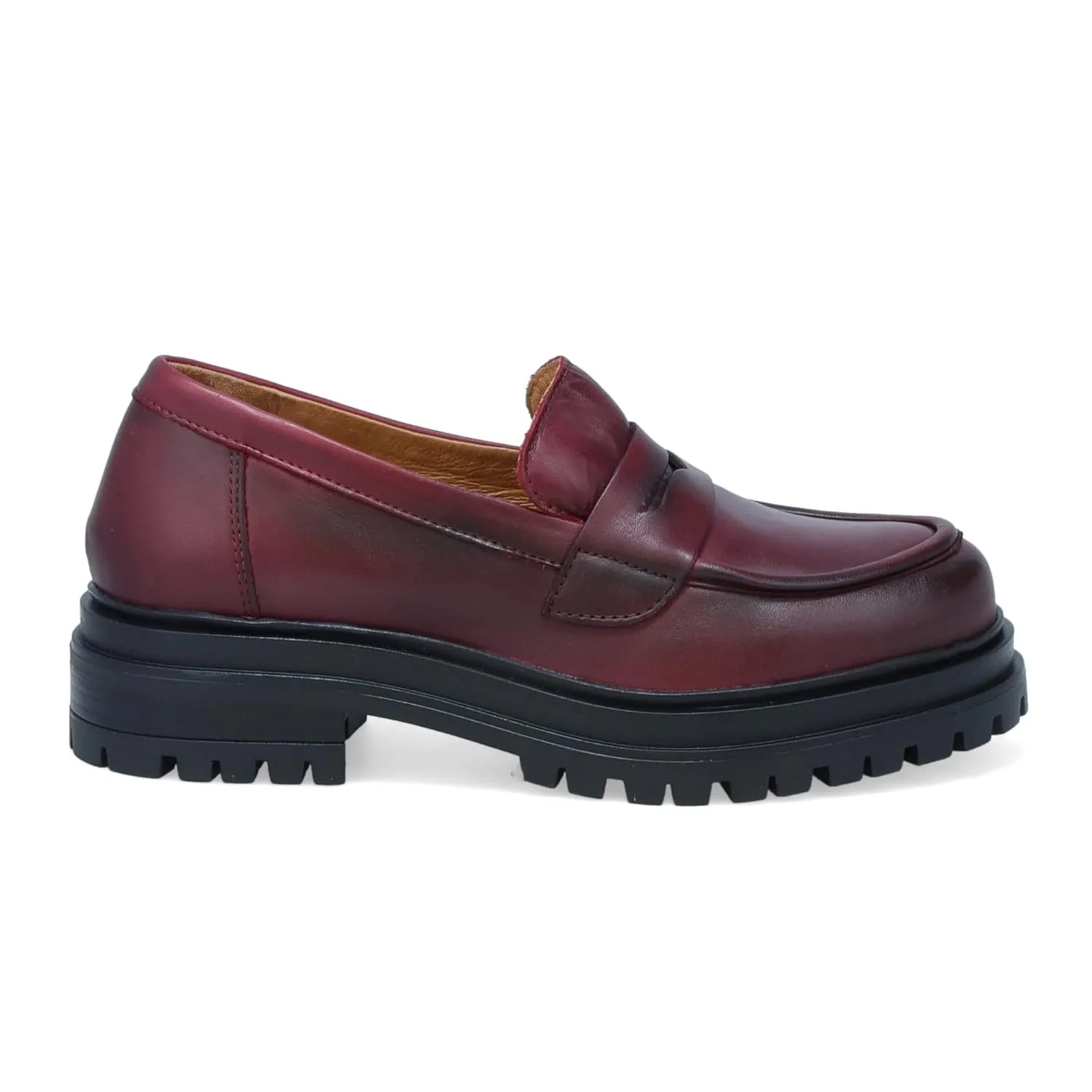 Miz Mooz Legend Women's Chunky Loafer Bordeaux
