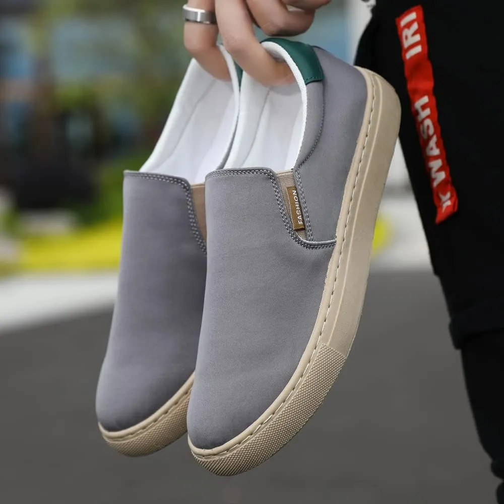 New Large Size Men's Shoes Ice Silk Canvas Shoes Slip-on Casual Shoes