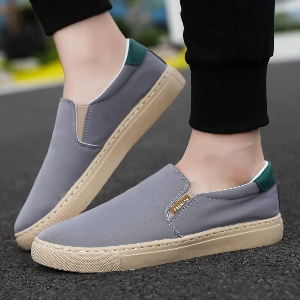 New Large Size Men's Shoes Ice Silk Canvas Shoes Slip-on Casual Shoes