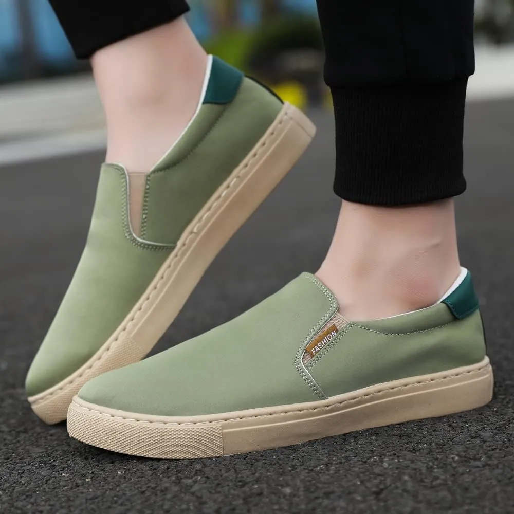 New Large Size Men's Shoes Ice Silk Canvas Shoes Slip-on Casual Shoes