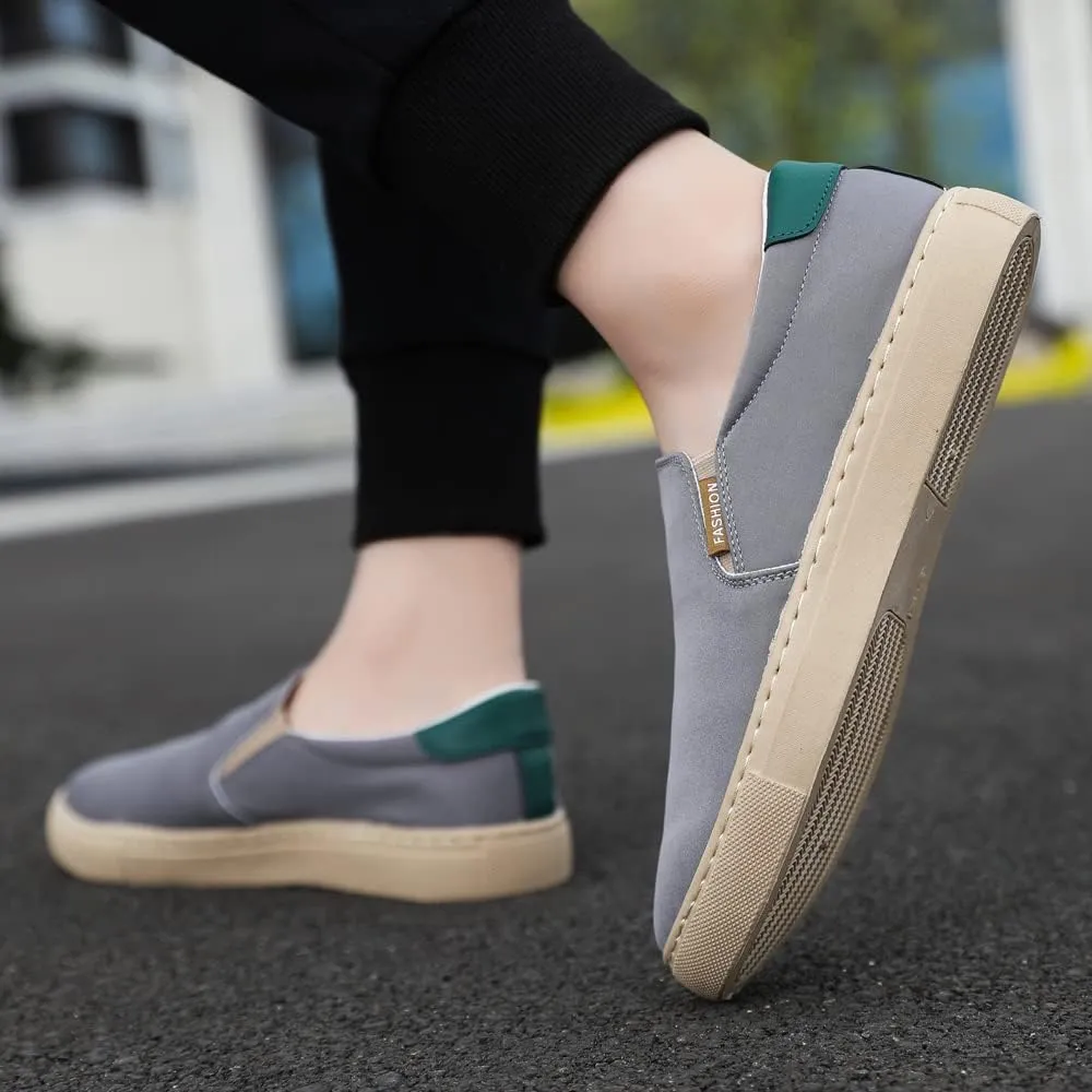 New Large Size Men's Shoes Ice Silk Canvas Shoes Slip-on Casual Shoes