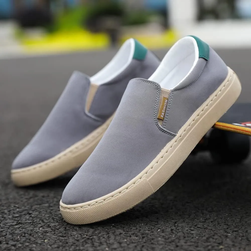 New Large Size Men's Shoes Ice Silk Canvas Shoes Slip-on Casual Shoes
