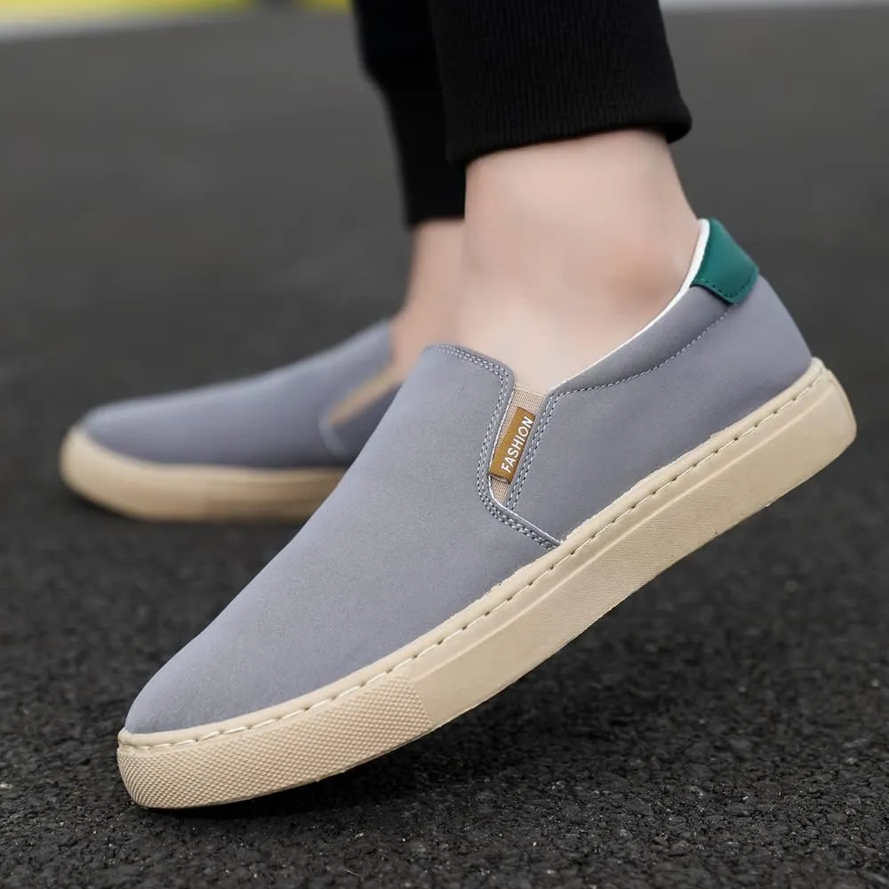 New Large Size Men's Shoes Ice Silk Canvas Shoes Slip-on Casual Shoes