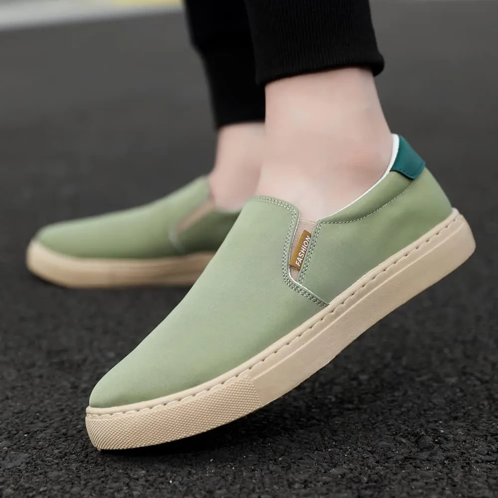 New Large Size Men's Shoes Ice Silk Canvas Shoes Slip-on Casual Shoes
