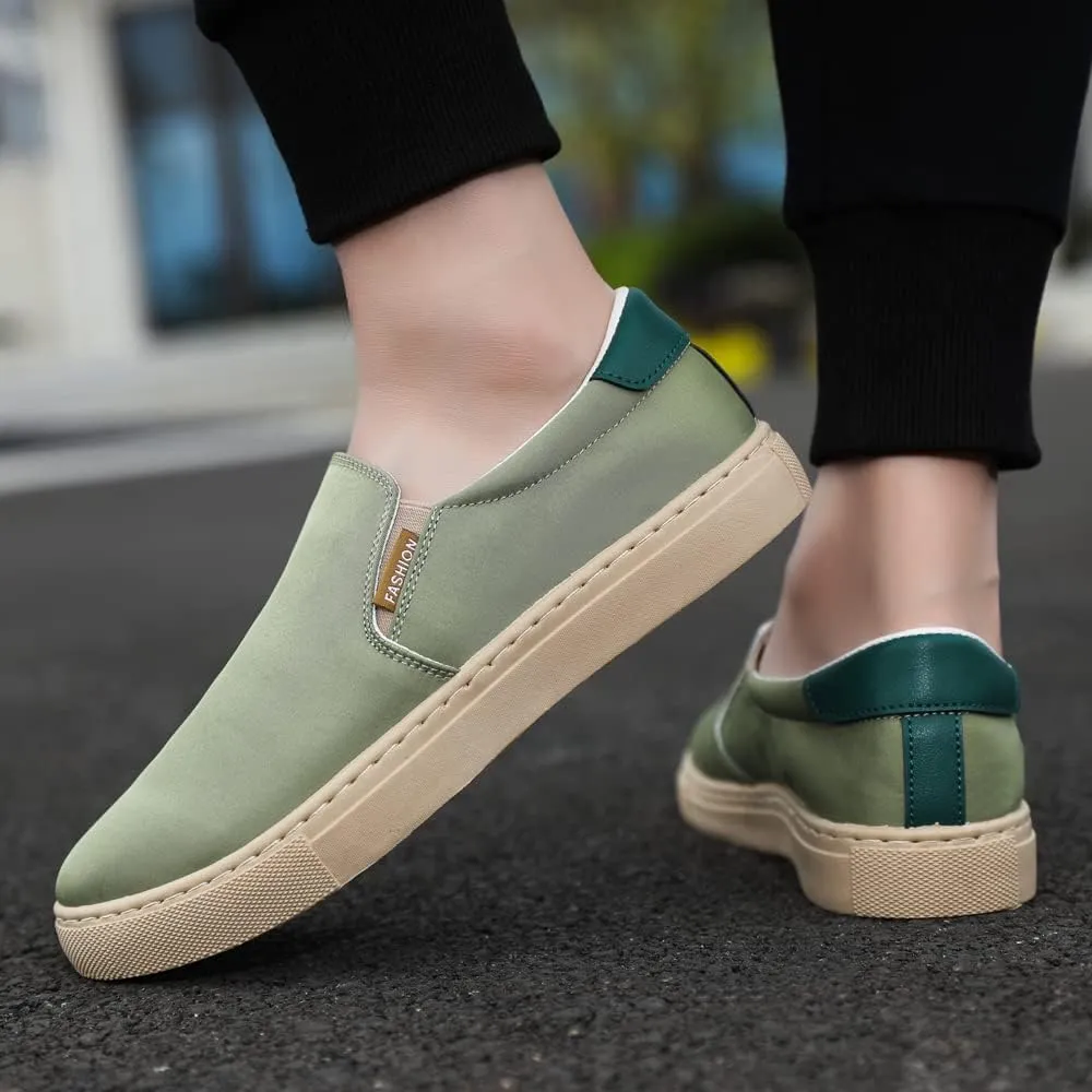 New Large Size Men's Shoes Ice Silk Canvas Shoes Slip-on Casual Shoes