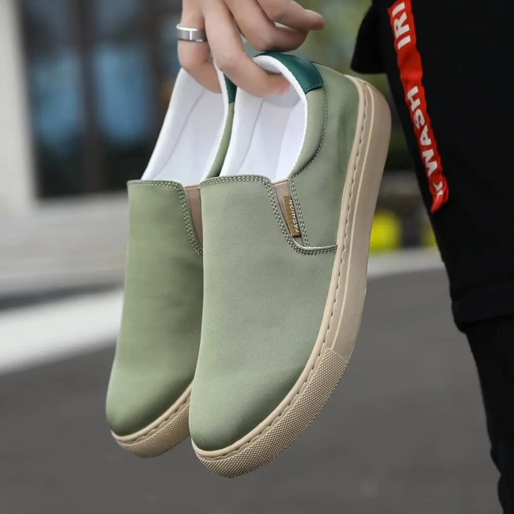 New Large Size Men's Shoes Ice Silk Canvas Shoes Slip-on Casual Shoes