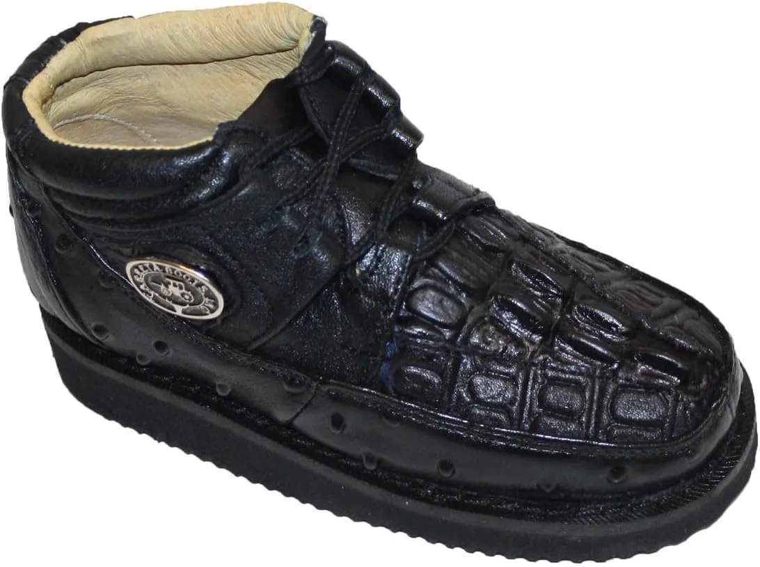 New Mens Embossed Crocodile/Ostrich Tenni Shoe Soft Sole