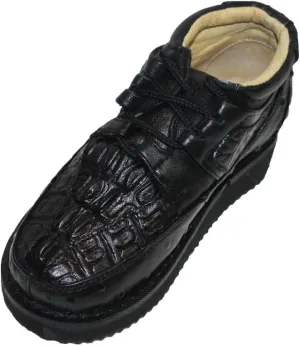 New Mens Embossed Crocodile/Ostrich Tenni Shoe Soft Sole
