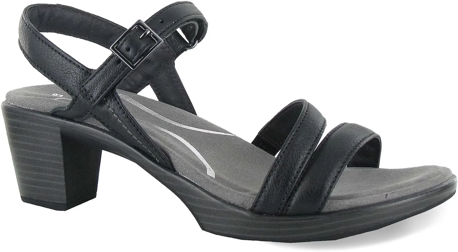 New Naot Women's Bounty Sandal Black Leather 40